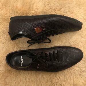 Versace | Greek Key Stitched Sneakers